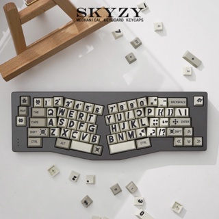 retro big font Keycaps Cherry Profile Cherry Profile PBT Dye Sub ปุ่มกดคีย์บอร์ดเชิงกล Keycap