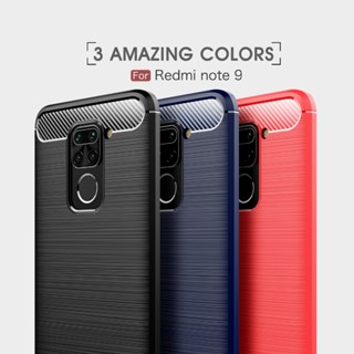 เคสโทรศัพท์มือถือ คาร์บอนไฟเบอร์ กันกระแทก สําหรับ Xiaomi Redmi Note 9 Pro Max 9S 9T 9C 9A 9i 9 Prime Redmi9 Power 5G