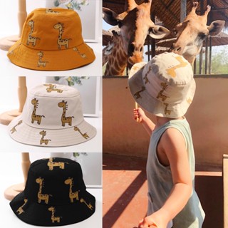 Cartoon Giraffe Baby Bucket Cap Summer Casual Kids Sun Hat Outdoor Beach Baby Boys Girls Caps