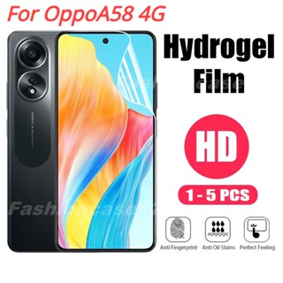 ฟิล์มไฮโดรเจลกันรอยหน้าจอ ไฮดรอลิก HD แบบใส เคลือบนาโน เต็มจอ สําหรับ OppoA58 4G OPPO A58 CPH2577 2023