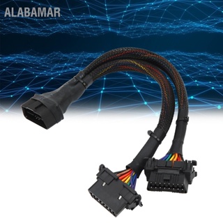 ALABAMAR 1 ใน 2 สายต่อ OBD2 16Pin ความยาว 30 ซม. ชายกับสายเคเบิลอะแดปเตอร์วินิจฉัยคู่หญิง