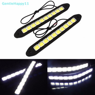 Gentlehappy แถบไฟตัดหมอก Led 10 ดวง 12V DRL COB กันน้ํา สําหรับติดรถยนต์ 1 ชิ้น