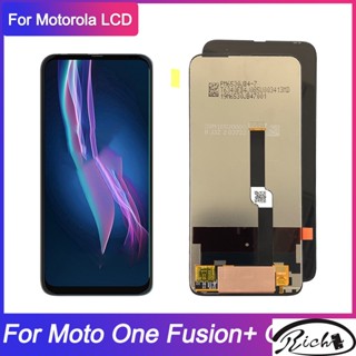 หน้าจอสัมผัสดิจิทัล LCD สําหรับ motorola one fusion plus