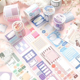 [LC] เทปกระดาษโน๊ต ลายการ์ตูน พร้อมฉลากไดคัท สําหรับตกแต่ง DIY