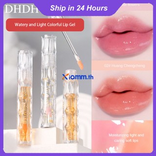 Richanghuodong DHDH Lip Glaze Gold Platinum Gradient Jelly ลิปกลอสให้ความชุ่มชื้นสำหรับผู้หญิง