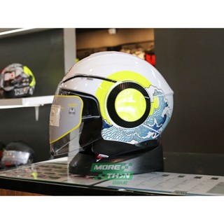 หมวกกันน็อค AGV รุ่น ORBYT ลาย SUNSET White/Yellow Fluo