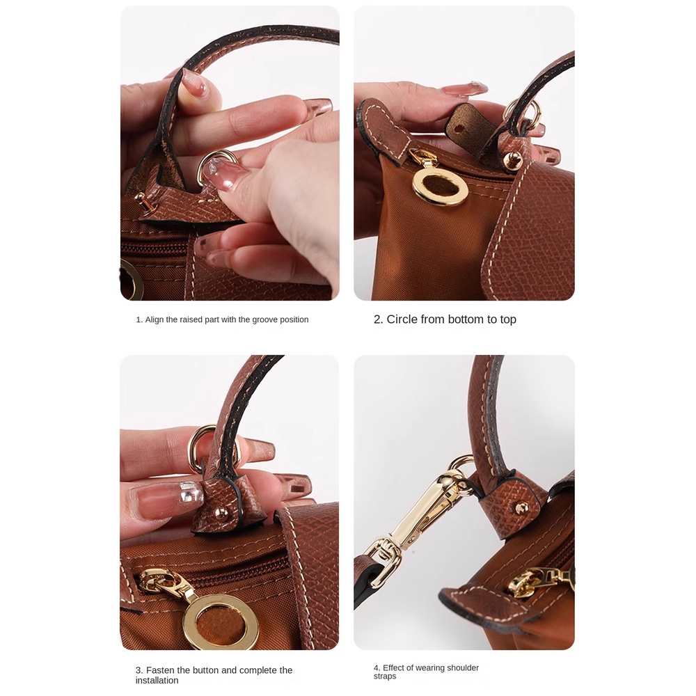 【100 ซม.】ใหม่ สายคล้องกระเป๋า หนังวัวแท้ แบบยาว ไม่ต้องเจาะรู อุปกรณ์เสริม สําหรับกระเป๋าสะพายไหล่