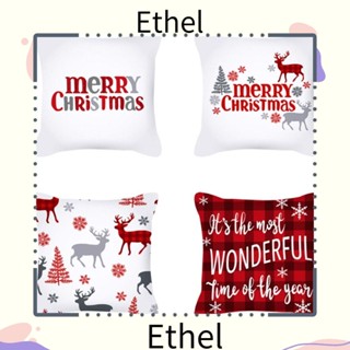 Ethel1 ปลอกหมอน ปักลายต้นคริสต์มาส สําหรับตกแต่งบ้าน ปาร์ตี้คริสต์มาส