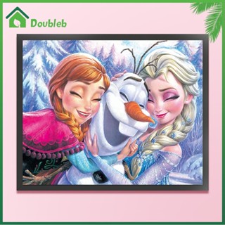 【Doub X ✮】ชุดปักครอสติช ผ้าฝ้าย 11CT พิมพ์ลาย Frozen สําหรับงานศิลปะ ✮