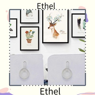 Ethel1 ตะขอแขวนกรอบรูป โปสเตอร์ แบบใส แข็งแรง ไม่ต้องเจาะ 2 4 ชิ้น