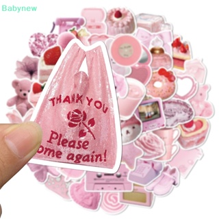 &lt;Babynew&gt; สติกเกอร์ PVC ลายการ์ตูนกราฟฟิติบาร์บี้ สีชมพู กันน้ํา สําหรับติดตกแต่งกีตาร์ แล็ปท็อป กระเป๋าเดินทาง โทรศัพท์ ลดราคา 50 ชิ้น