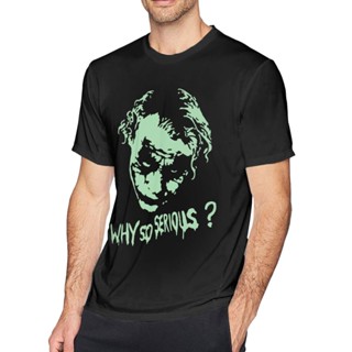 GILDAN เสื้อยืดแขนสั้น ผ้าฝ้าย พิมพ์ลาย Joker Heath Ledger Rip Why So Serious แฟชั่นสําหรับผู้ชาย