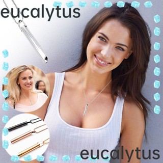 Eucalytus1 สร้อยคอสเตนเลส จี้นกหวีด สีเงิน ดํา ทอง โรสโกลด์ สําหรับผู้หญิง