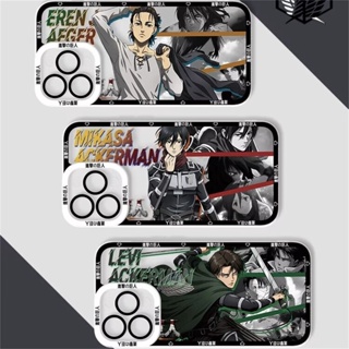 เคสโทรศัพท์มือถือ แบบใส ลายการ์ตูนอนิเมะ Angel Eyes Attack on Titan Mikasa Ackerman Eren Levi Armin แฟชั่น สําหรับ Samsung Galaxy A02 A03 A03S A04 A04E A20 A11 A12 A13 4G 5G