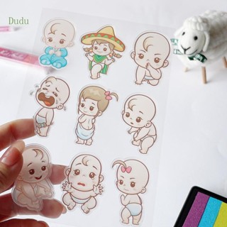 Dudu แสตมป์ตรายาง สําหรับตกแต่งสมุดภาพ ห่อของขวัญ 1 แพ็ค