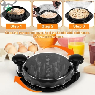 Chicken Shredder Tool Meat Breast Shredding Separation Mincingเครื่องบดพร้อมฝาปิดสําหรับหั่นหมูไก่เนื้อสต็อกใหม่ เครื่องหั่นเนื้อไก่ พร้อมฝาปิดใส ด้ามจับตามหลักสรีรศาสตร์ กันลื่น