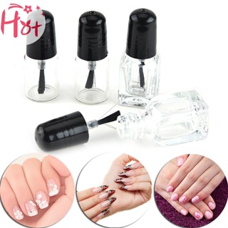 Goldensquare ขวดแก้วเปล่า พร้อมฝาปิด สีดํา ขนาด 2 มล. 3 มล. สําหรับใส่ยาทาเล็บ
