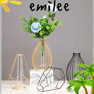 EMILEE แจกันแก้ว โลหะ สไตล์นอร์ดิก สําหรับตกแต่งบ้าน