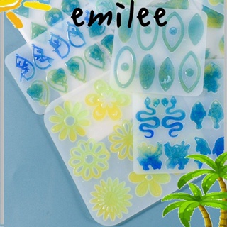 EMILEE แม่พิมพ์ซิลิโคนเรซิ่น รูปดอกไม้ ไม่สม่ําเสมอ สําหรับทําต่างหู DIY