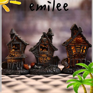 Emilee โคมไฟหัวกะโหลกเรซิ่น DIY สําหรับตกแต่งบ้านผีสิง ฮาโลวีน