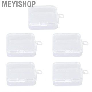 Meyishop Cosmetic Storage Case  Multipurpose Clear Makeup Sponge Puff Box Plastic Square 5Pcs Durable for Carrying