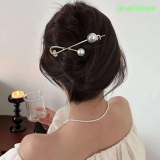 Guadalupe กิ๊บติดผมหางม้า โลหะผสม ประดับไข่มุกเทียม หรูหรา ขนาดใหญ่ สไตล์เกาหลี สําหรับผู้หญิง