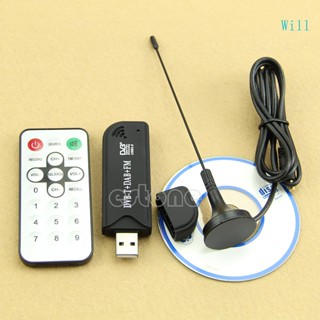 Will ใหม่ จูนเนอร์รับสัญญาณทีวี RTL2832U USB2 0 Digital DVB-T SDR+DAB+FM HDTV