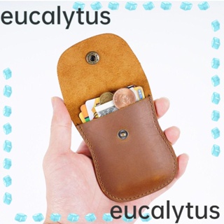 Eucalytus1 กระเป๋าใส่เหรียญ หนังวัว ขนาดเล็ก สําหรับผู้ชาย