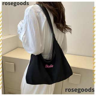 Rosegoods1 กระเป๋าสะพายไหล่ ผ้าแคนวาส น้ําหนักเบา จุของได้เยอะ เหมาะกับการเดินทาง