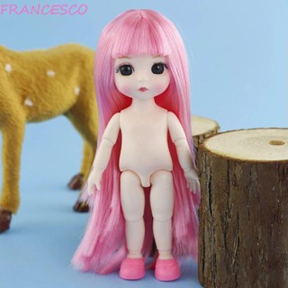 Francesco BJD ตุ๊กตาของเล่น 3D ผมยาว 16 ซม. 1/12