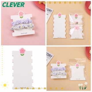 Clever ป้ายฉลากกระดาษแข็ง รูปดอกไม้น่ารัก 100 ชิ้น สําหรับโชว์กิ๊บติดผม
