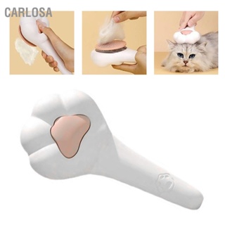 CARLOSA Cat Slicker Brush Self Cleaning Safe Massage Pet Hair Shedding for Grooming