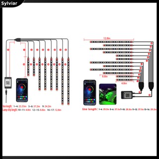 [sylviar] ชุดไฟ Led RGB ควบคุมผ่านแอป IP68 กันน้ํา หลากสี สําหรับรถจักรยานยนต์