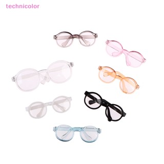 [technicolor] ใหม่ พร้อมส่ง แว่นตาตุ๊กตา กรอบกลม เลนส์ใส 6.5 9.5 ซม.