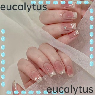 Eucalytus1 เล็บปลอม ประดับพลอยเทียม แบบเต็มเล็บ