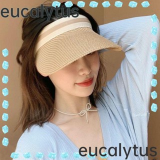 Eucalytus1 หมวกปีกกว้างลําลอง ป้องกันรังสียูวี กันแดด เหมาะกับเดินชายหาด สําหรับผู้หญิง