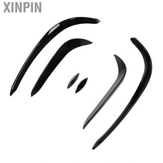 Xinpin Front Bumper Spoiler Kit Glossy Black Unique Fog Light Cover for Cars