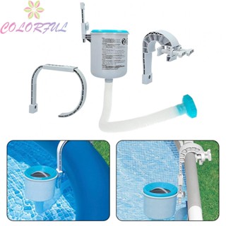 【COLORFUL】Superior Above Ground Pool Surface Skimmer Easy to Clean Basket Design