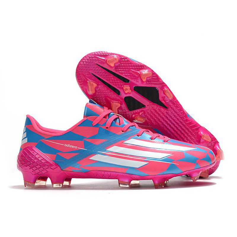 Adidas F50 ghosted Adizero HT FG รองเท้าฟุตบอล กันน้ํา ระบายอากาศ สีชมพู สําหรับทุกเพศ ไซซ์ 39-45 n7pu