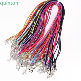 Quinton อุปกรณ์เสริมสร้อยคอ เชือกหนังนิ่ม สีดํา น้ําตาล ม่วง สไตล์เกาหลี DIY