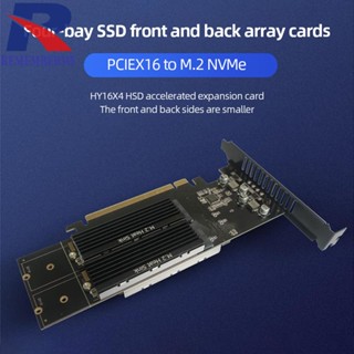 [rememberme.th] อะแดปเตอร์บอร์ดโลหะ M.2 NVME PCIE 3.0 X16 SSD M Key 4 ช่อง รองรับ Raid