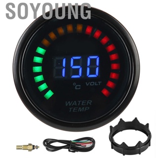 Soyoung Temperature Gauge Digital  Water Coolant Temp Meter W/ 52mm 20‑150 °C for 12V Auto