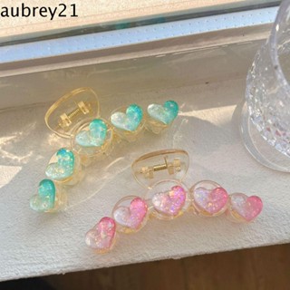 Aubrey1 กิ๊บติดผมหางม้า แบบใส ทรงเรขาคณิต แฟชั่นฤดูใบไม้ผลิ สไตล์เกาหลี สําหรับผู้หญิง