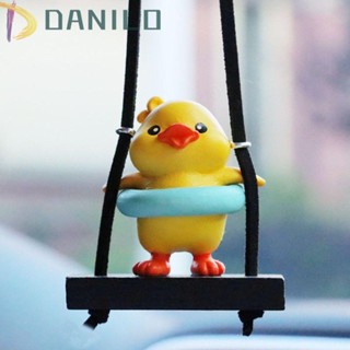 Danilo จี้ตุ๊กตาเป็ดน้อย สีเหลือง ไม่เสียรูป งานฝีมือ สําหรับตกแต่งรถยนต์