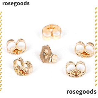 Rosegoods1 ต่างหูสตั๊ด เงินสเตอร์ลิง กันแพ้ สีทอง แบบเปลี่ยน