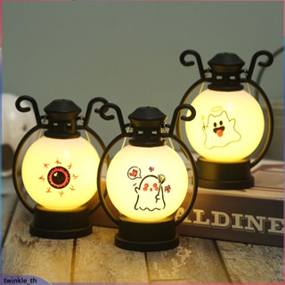 โคมไฟพกพาฮาโลวีน Led Vintage Camping Lamp Outdoor Small Chandelier Camp Lighting Decoration Atmosphere Layout (twinkle.th)