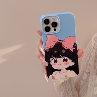 เคสโทรศัพท์มือถือแบบแข็ง ลายการ์ตูนเด็กผู้หญิงน่ารัก สําหรับ iPhone X XR XSmax 11 11Pro 11promax 12 12Pro 12promax 14plus 13 13Pro 13promax 14 14Pro 14promax 11