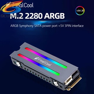 [Qcutable.th] Finalcool ฮีทซิงค์ระบายความร้อน อลูมิเนียมอัลลอย ARGB M.2 NVMe 2280 SSD