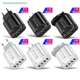 Seaf&gt; อะแดปเตอร์ชาร์จโทรศัพท์มือถือ USB 3.0 4 ช่อง ชาร์จเร็ว