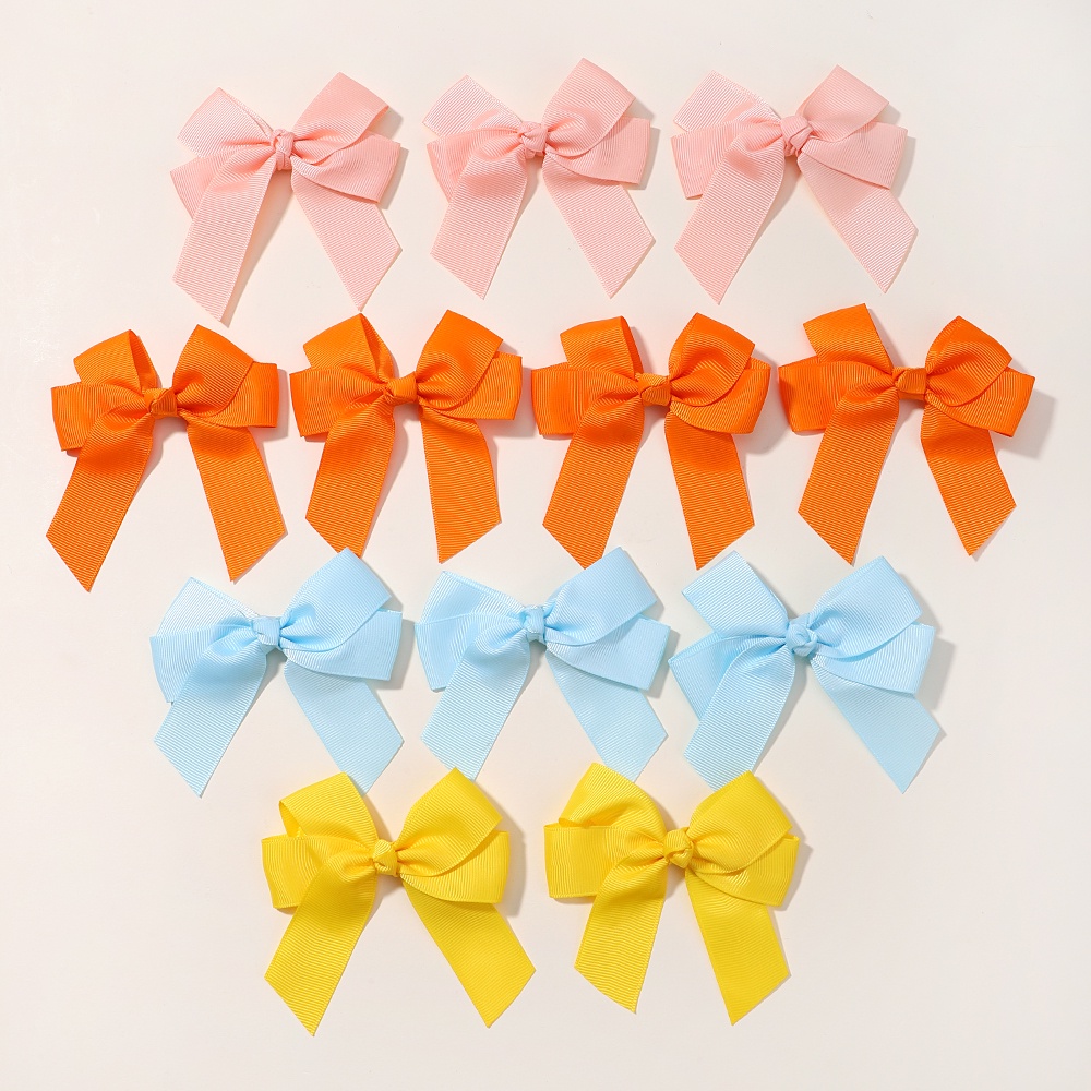 กิ๊บติดผม ประดับโบว์ ริบบิ้น 3.6 นิ้ว สีพื้น สําหรับเด็กผู้หญิง 1 ชิ้น
